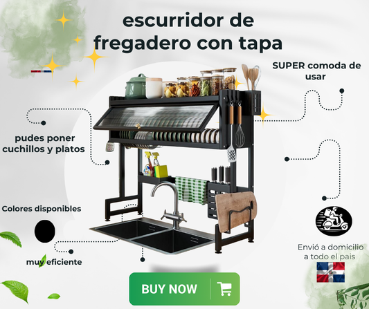 escurridor de fregadero de 2 vocas