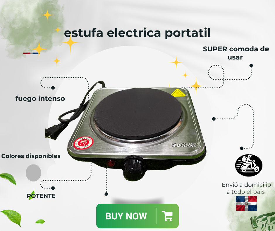 🔥 Estufa Eléctrica SOKANY – 1 Hornilla 🍳